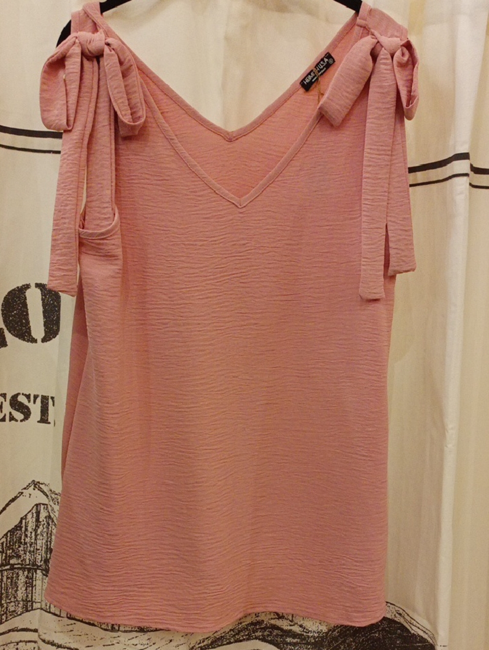 Heimish Dusty Pink Tank Bow Size Medium NWT